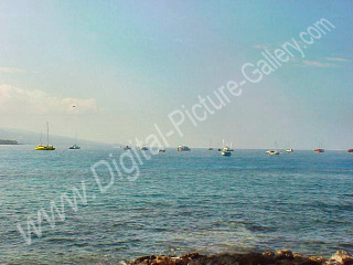 Boats at Anchorage, Kailua-Kona Bay, Big Island, Hawaii 