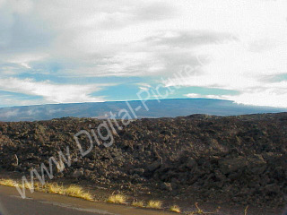 Lava Fields with Mauna Loa in Background, Big Isle, Hawaii