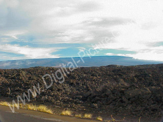 Lava Fields with Mauna Loa in Background, Big Isle, Hawaii