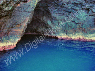 Sea Cave Next to Honopu, Na Pali Coast, Kauai, Hawaii