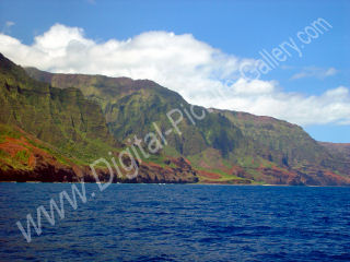 Na Pali Coast from Kalalau to Honopu, Kauai, Hawaii
