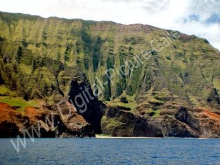 Honopu Valley and Beach, Na Pali Coast, Kauai, Hawaii