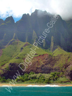 Kalalau, Kai, Beach, Valley, Na Pali, Kauai, Hawai