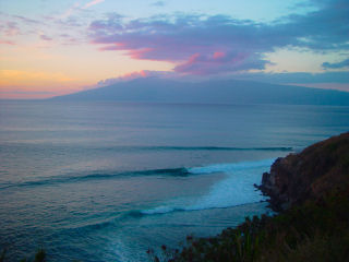 Honolua Bay Sunset, West Maui and East Molokai, Hawaii