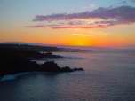 Honolua Bay Sunset, West Maui, Lanai in Background, Hawaii