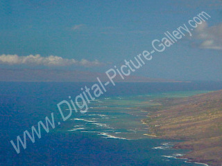 Aerial of South East Shore of Molokai, Hawaii