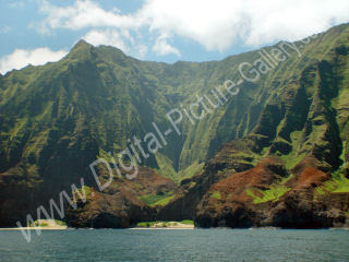 Honopu Valley of Lost Tribe and Beach, Na Pali Coast, Kauai