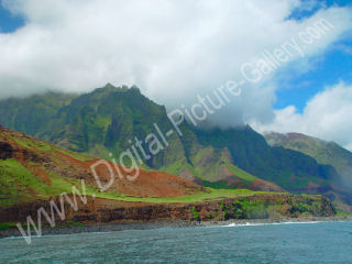 Kalalau Valley Viewed from East, Na Pali Coastline, Kauai, Hawaii