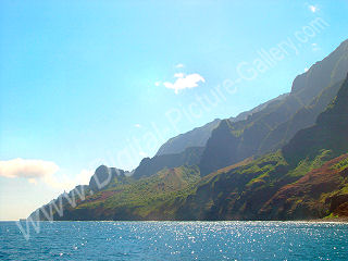 Na Pali Coast by Hanakoa Valley, Kauai, Hawaii 