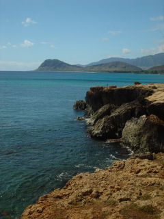 Picture of Kahe Coastline on Oahu's Leeward Side, Hawaii