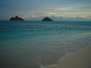 Lanikai Islands and Beach, Kailua, Windward Oahu, Hawaii