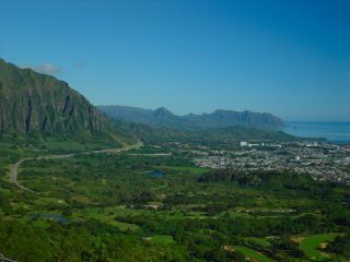 Koolau Mountains Fringing Kaneohe Bay, Windward Oahu, Hawaii