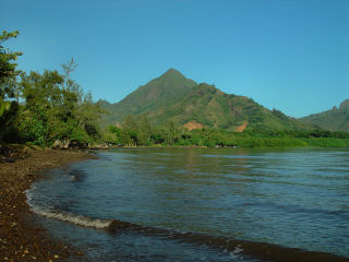 Puu Ohulehule and Kaneohe Bay, Waikane, Windward Oahu, Hawaii