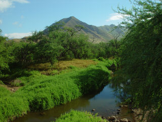 Puu Haleakala and Nanakuli Stream on Waianae Coast of Oahu