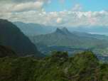 Olomana Peak from Koolau Ridge over Waimanalo